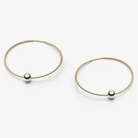 10k Yellow Gold Hoop Earrings - 35mm