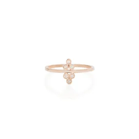 14k Mirrored Tiny Trio Diamond Ring - SALE