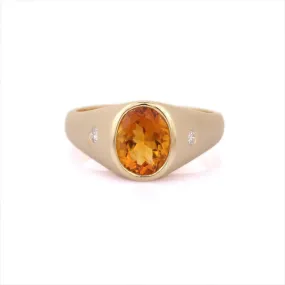 14K Yellow Gold Citrine Ring