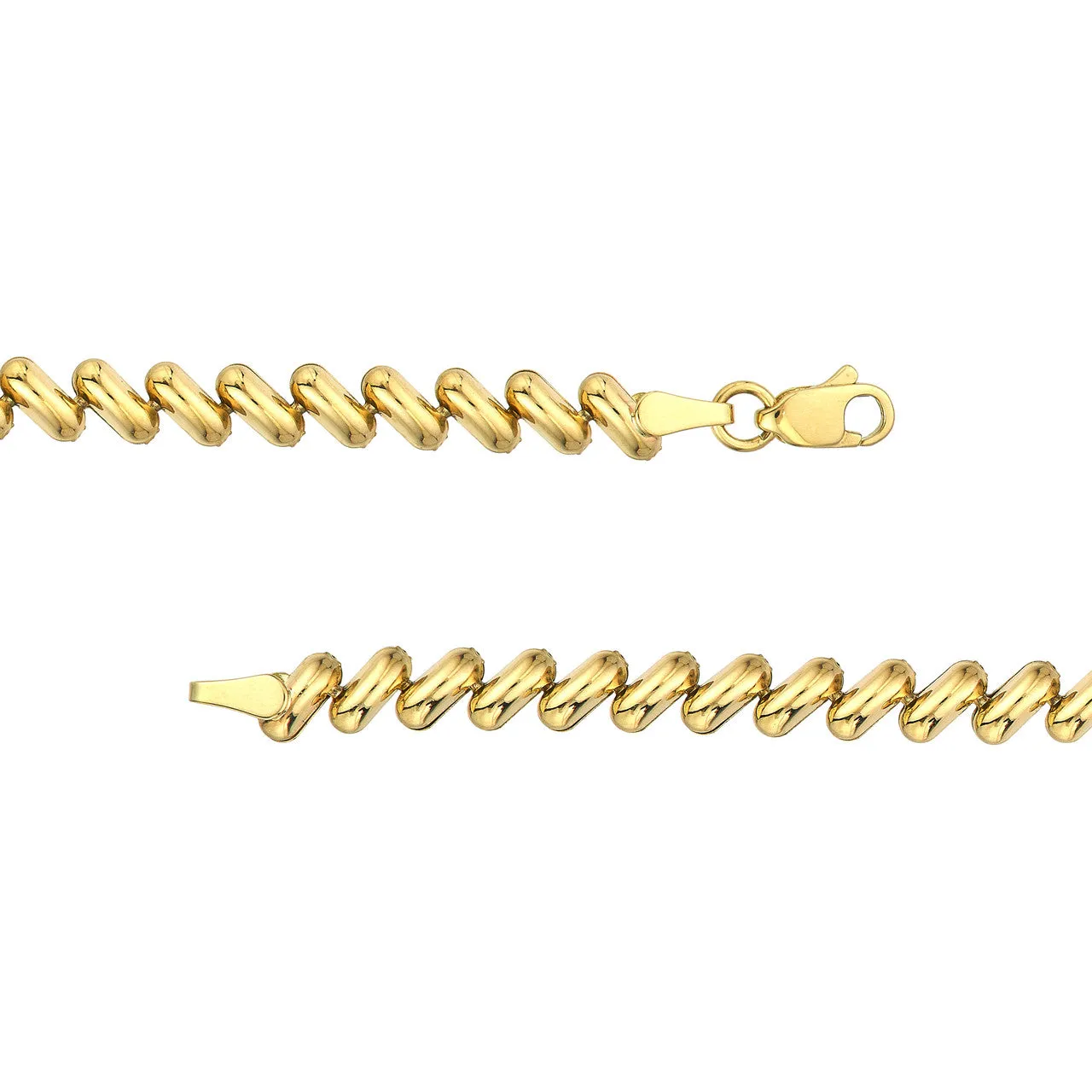 14K Yellow Gold Polished San Marco Link Bracelet