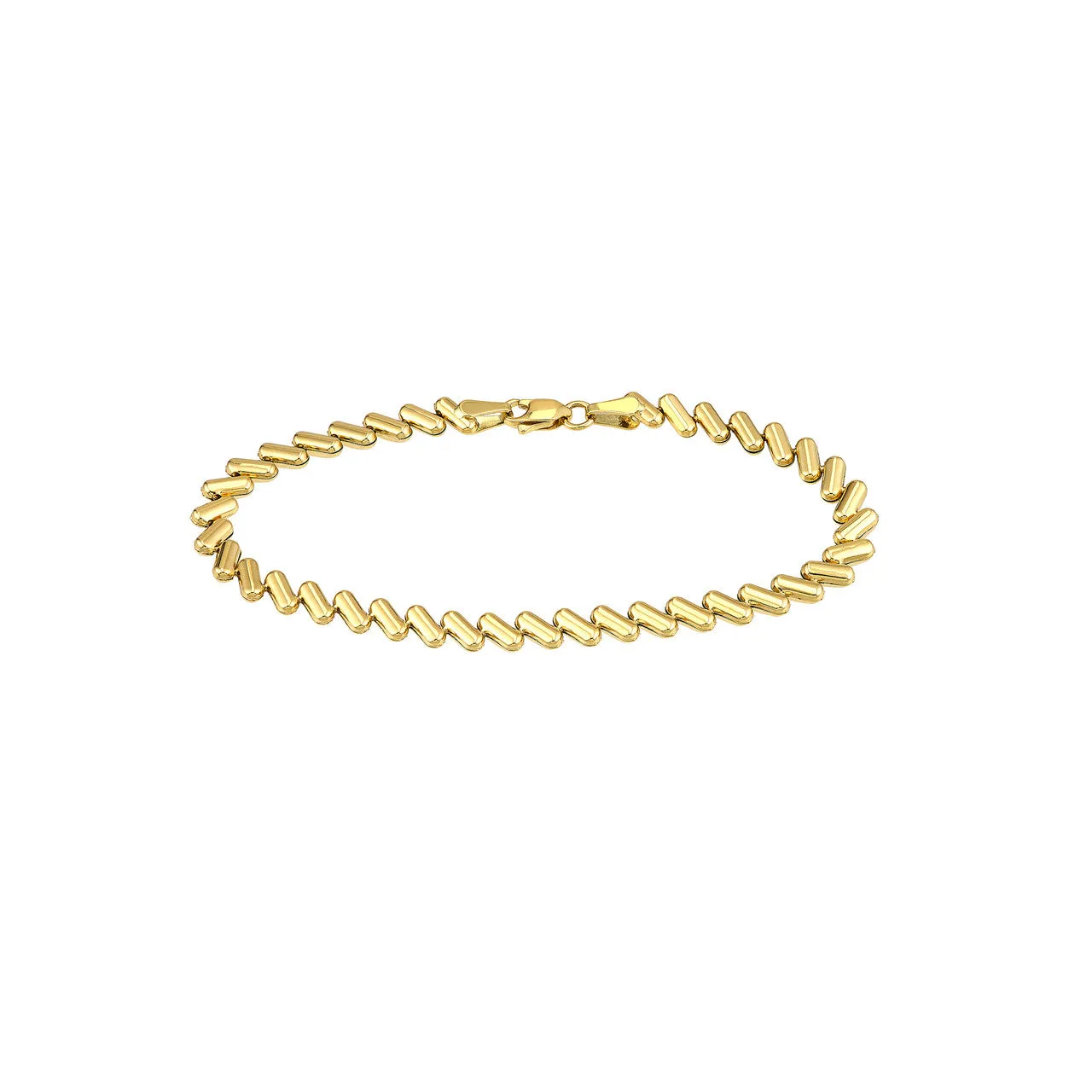 14K Yellow Gold Polished San Marco Link Bracelet