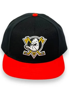 AMERICAN NEEDLE  ANAHIEM MIGHTY DUCKS (BLACK / ORANGE) SNAPBACK