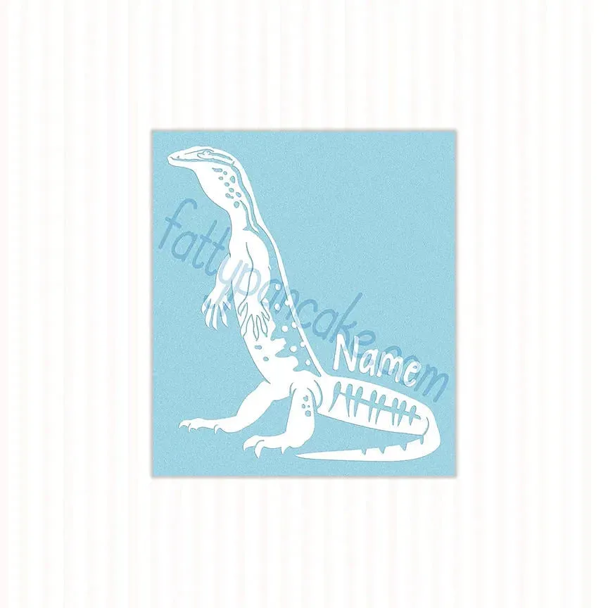 Argus Monitor Decal, Waterproof Vinyl Decal, Cute Reptile Gift