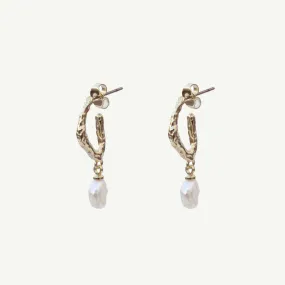 Asha Pearl Hoop Earrings