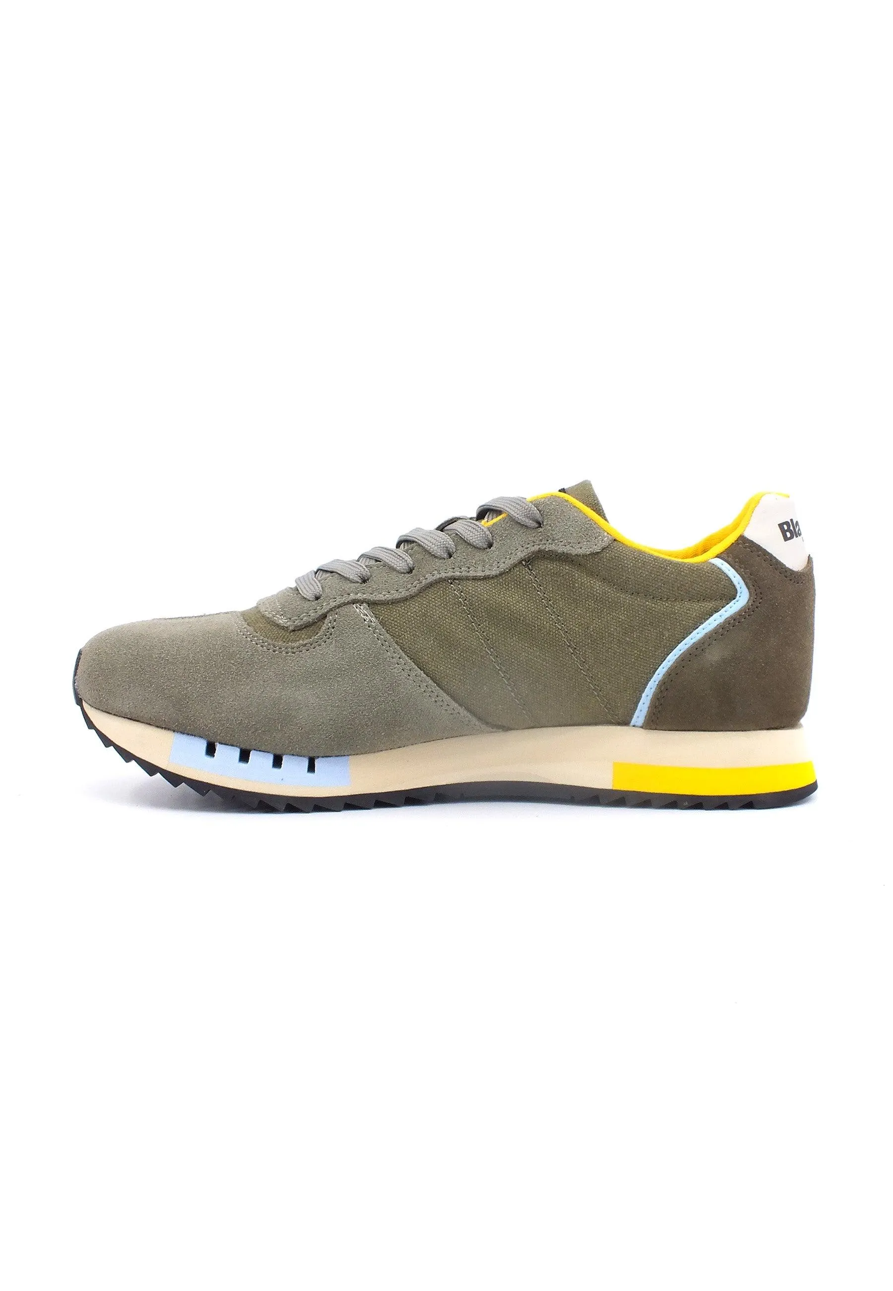 BLAUER Queens 01 Sneaker Uomo Verde Military Light Blue S3QUEENS01