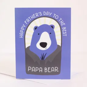 blue bear Father's Day card, papa bear Father's Day card, greeting card for dad