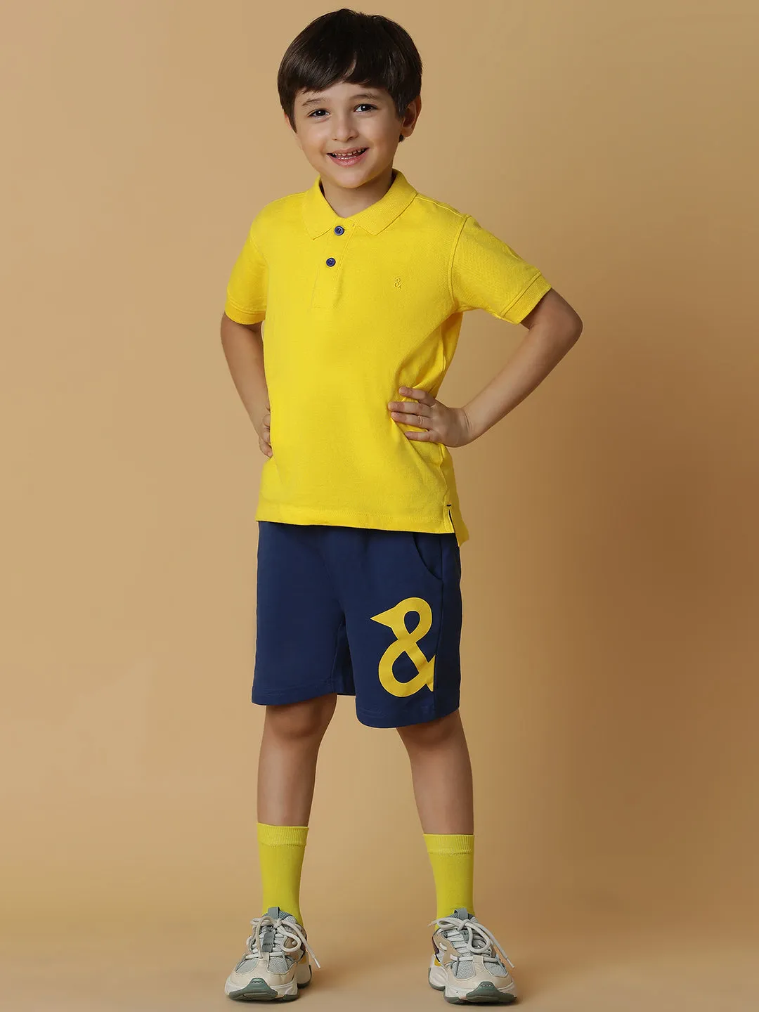 Boys Yellow Polo T-Shirt