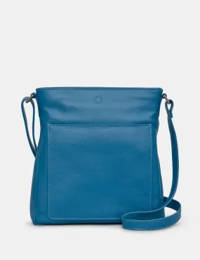 Bryant Petrol Blue Leather Cross Body Bag