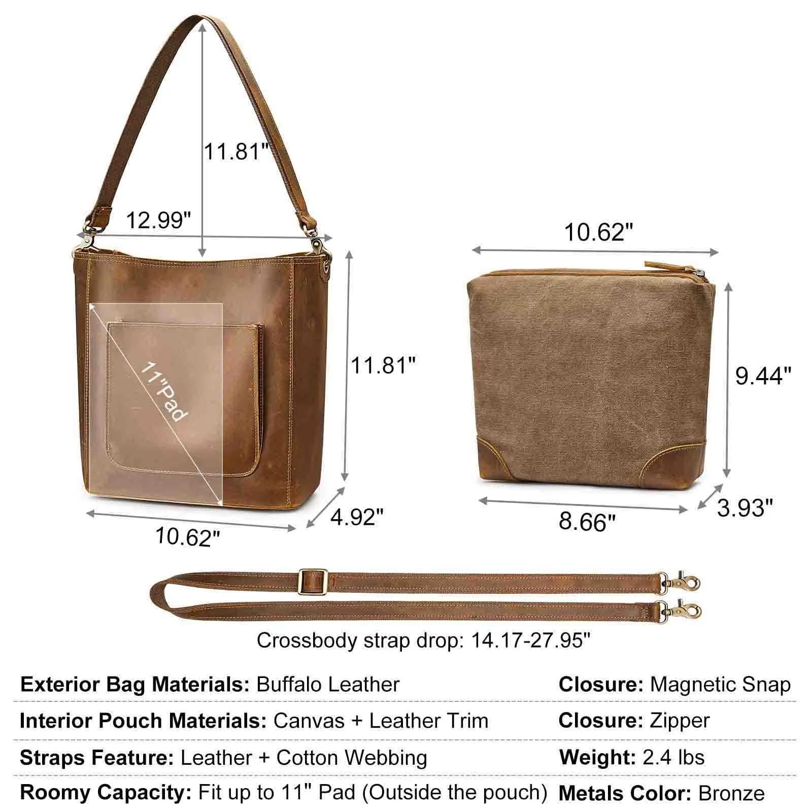 Bucket Leather Tote Bag