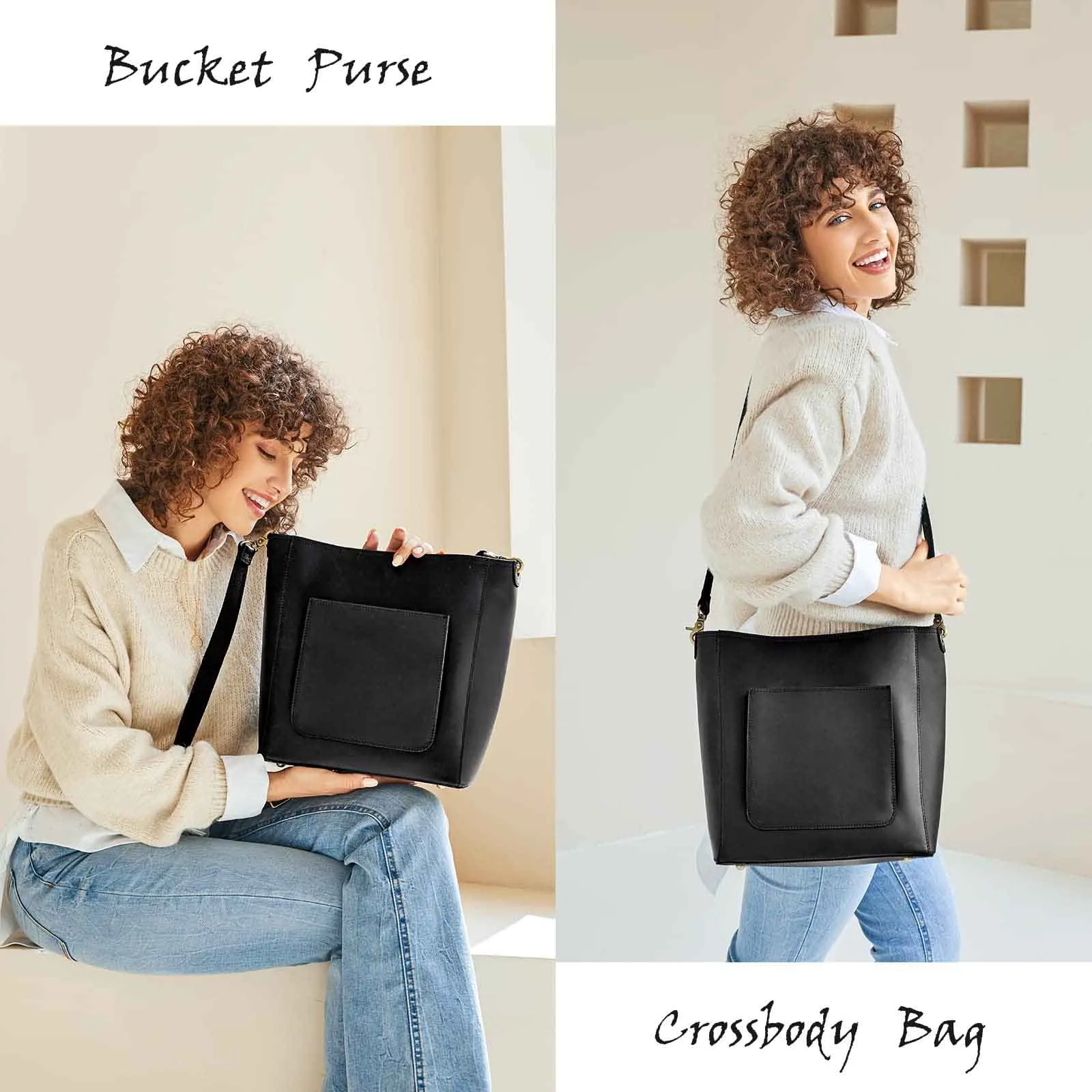 Bucket Leather Tote Bag