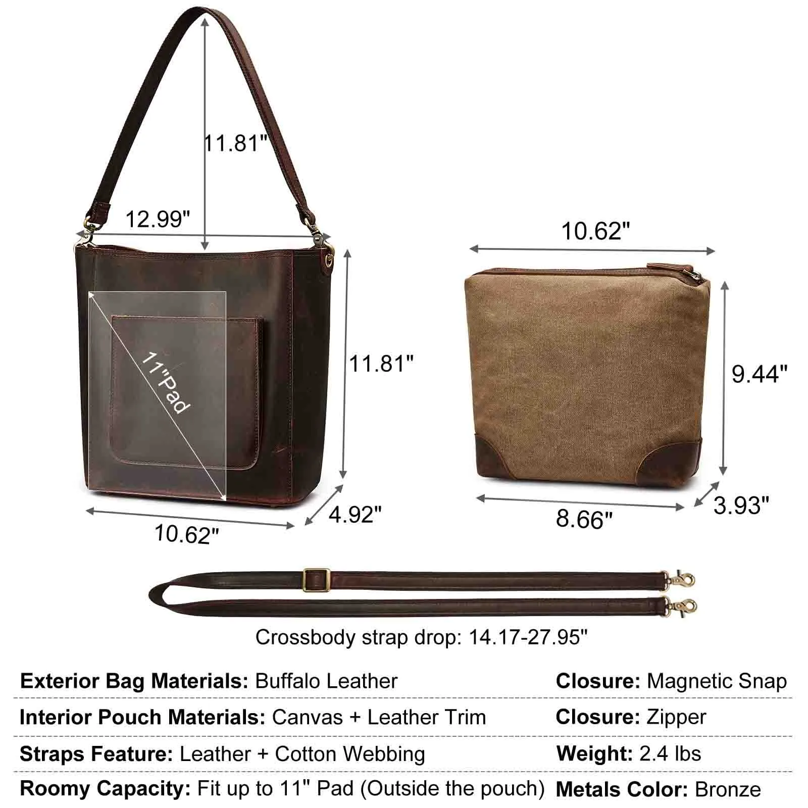 Bucket Leather Tote Bag