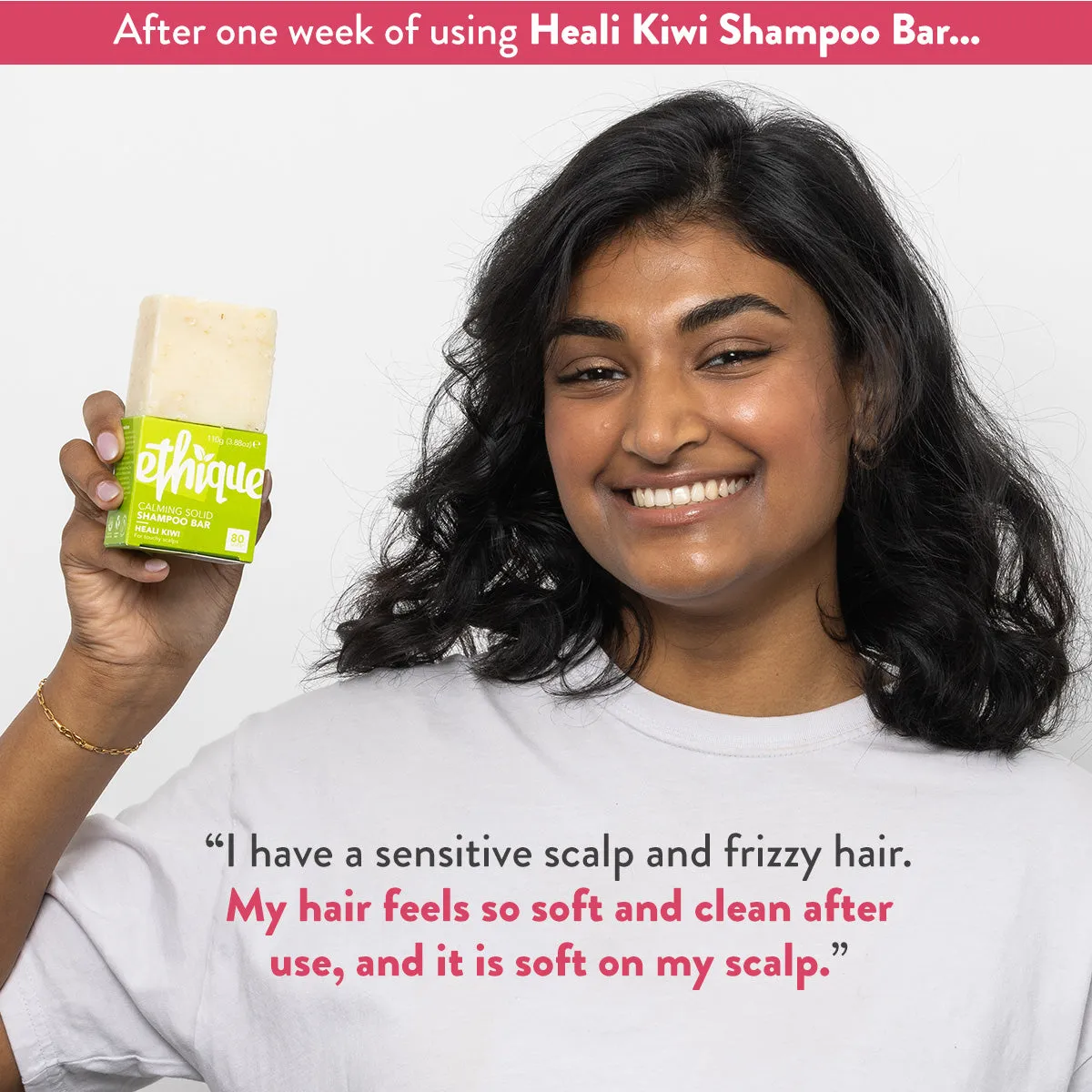 Calming Shampoo Bar Mini for Dry, Itchy, Flaky Scalps: Heali Kiwi