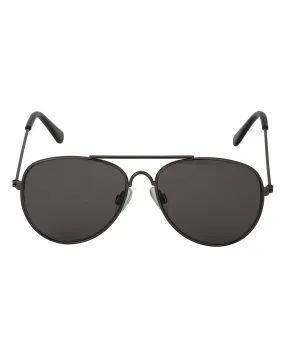 Carlton London Black Lens & Gunmetal-Toned Aviator Sunglasses For Boy