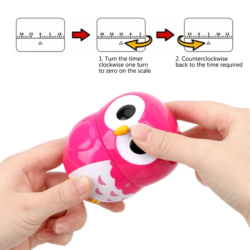 Cartoon Owl Kitchen Alarm Clock Timer