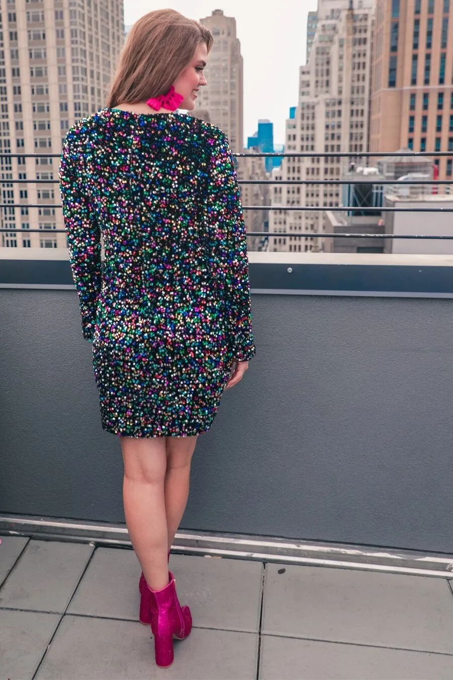 Crowd Pleaser Sequin Dress