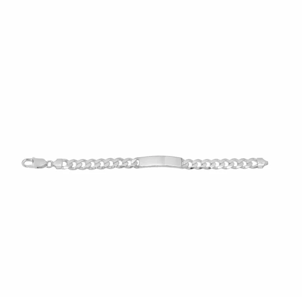 Cuban link real silver ID Bracelet