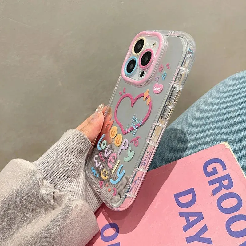 Cute Heart Mirror Phone Case for iPhone 11, 12, 13, 14, 15 Pro Max