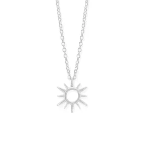 Cutout Silver Sun Necklace