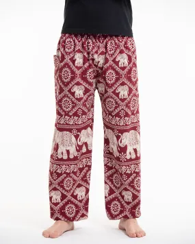 Diamond Elephant Tall Harem Pants in red