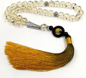 Distinctive Yellow Praise Rosary tasbih (10.9mm x 33 beads)