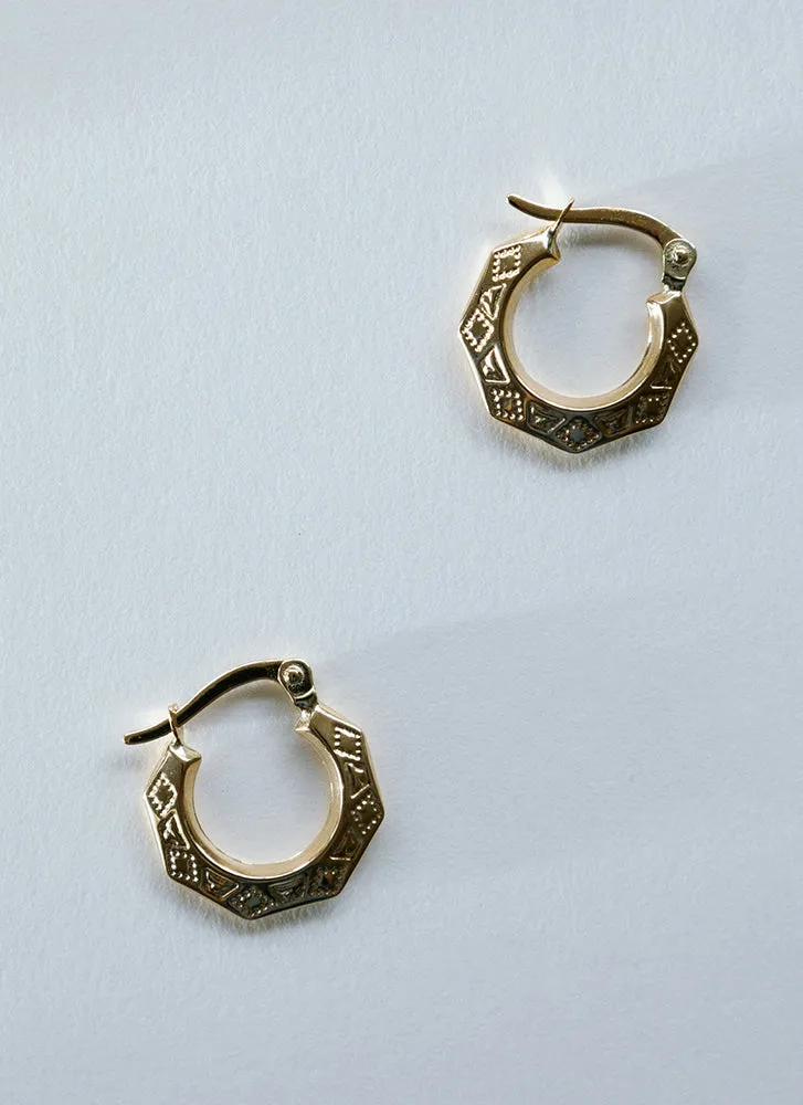 Donna lapide earrings 14k gold