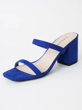 Double Strap Heeled Mules