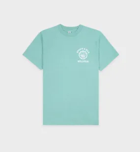 Emblem T-Shirt - Aquamarine/White