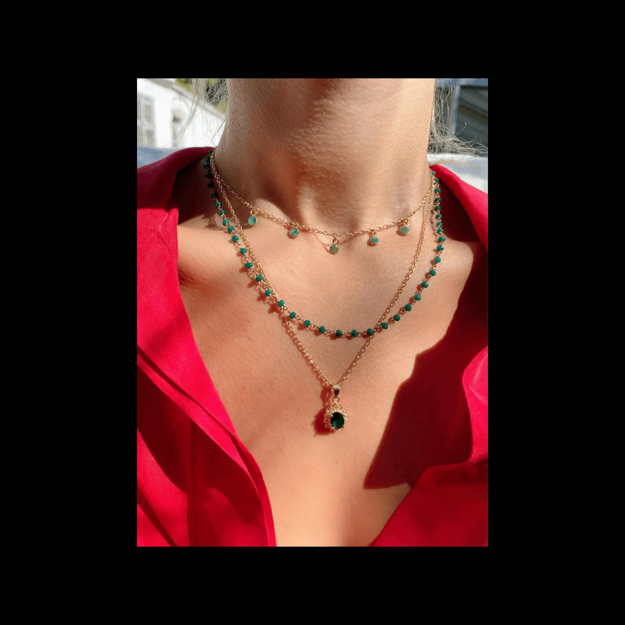 Emerald Pendant Necklace