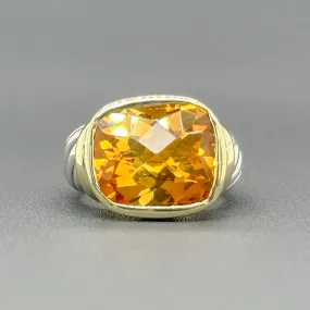 Estate David Yurman SS 14 Citrine Noblesse Ring