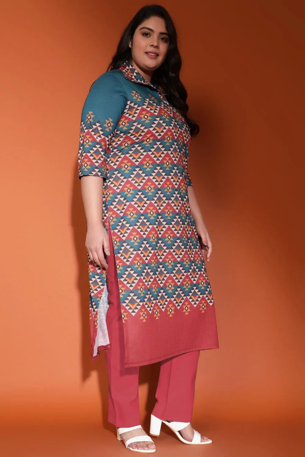 Fall Aztec Printed Kurta