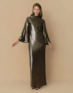 Finley Sequin Maxi Dress - Gold/Black - SALE