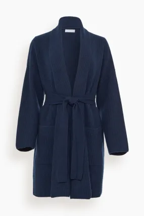 Francesca Cashmere Coat in Midnight Navy