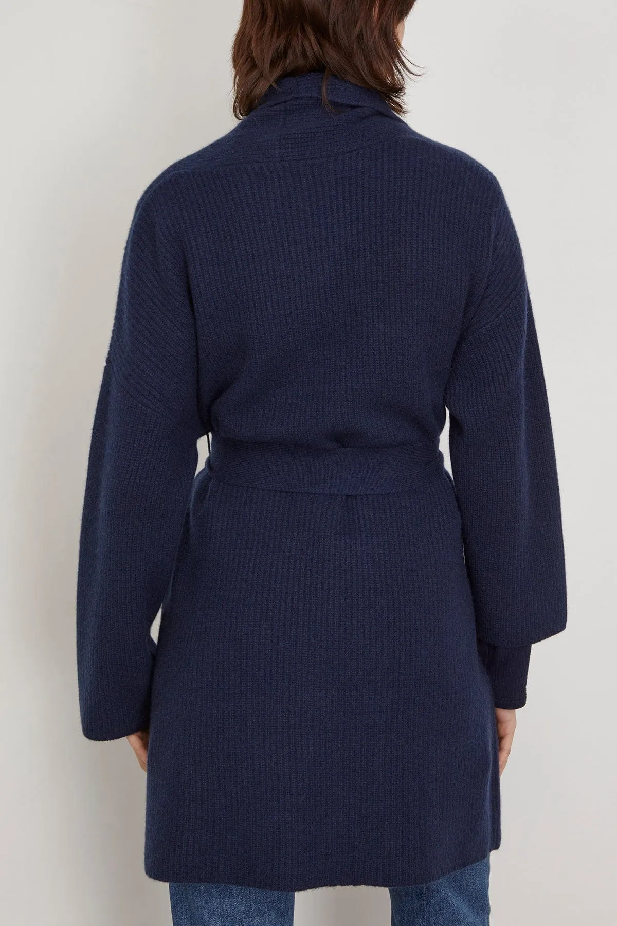 Francesca Cashmere Coat in Midnight Navy