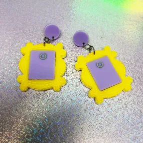 Friends Door Photo Frame Dangle Drop Earrings