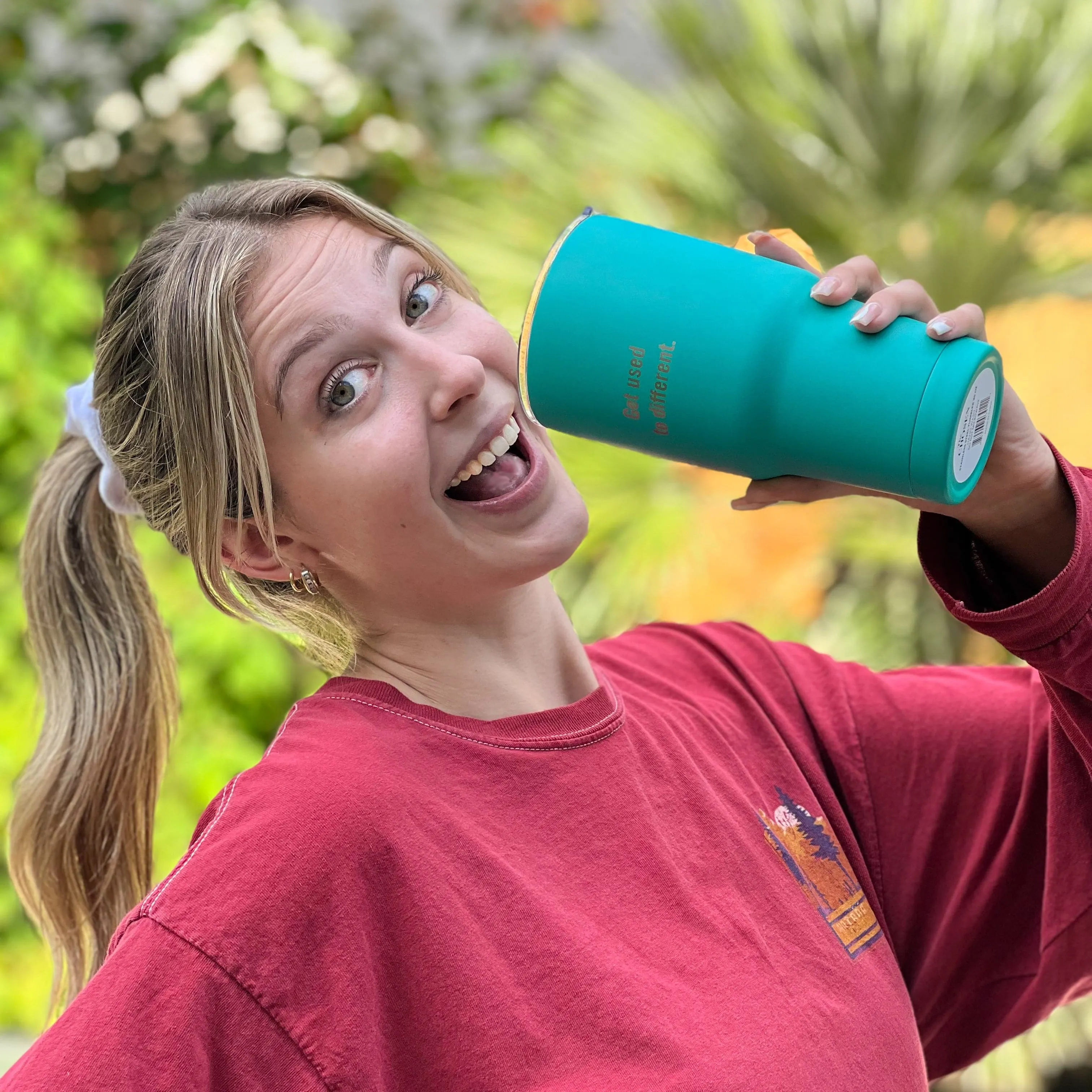 Get Used to Different Stainless Steel Teal Tumbler 3-Piece Bundle