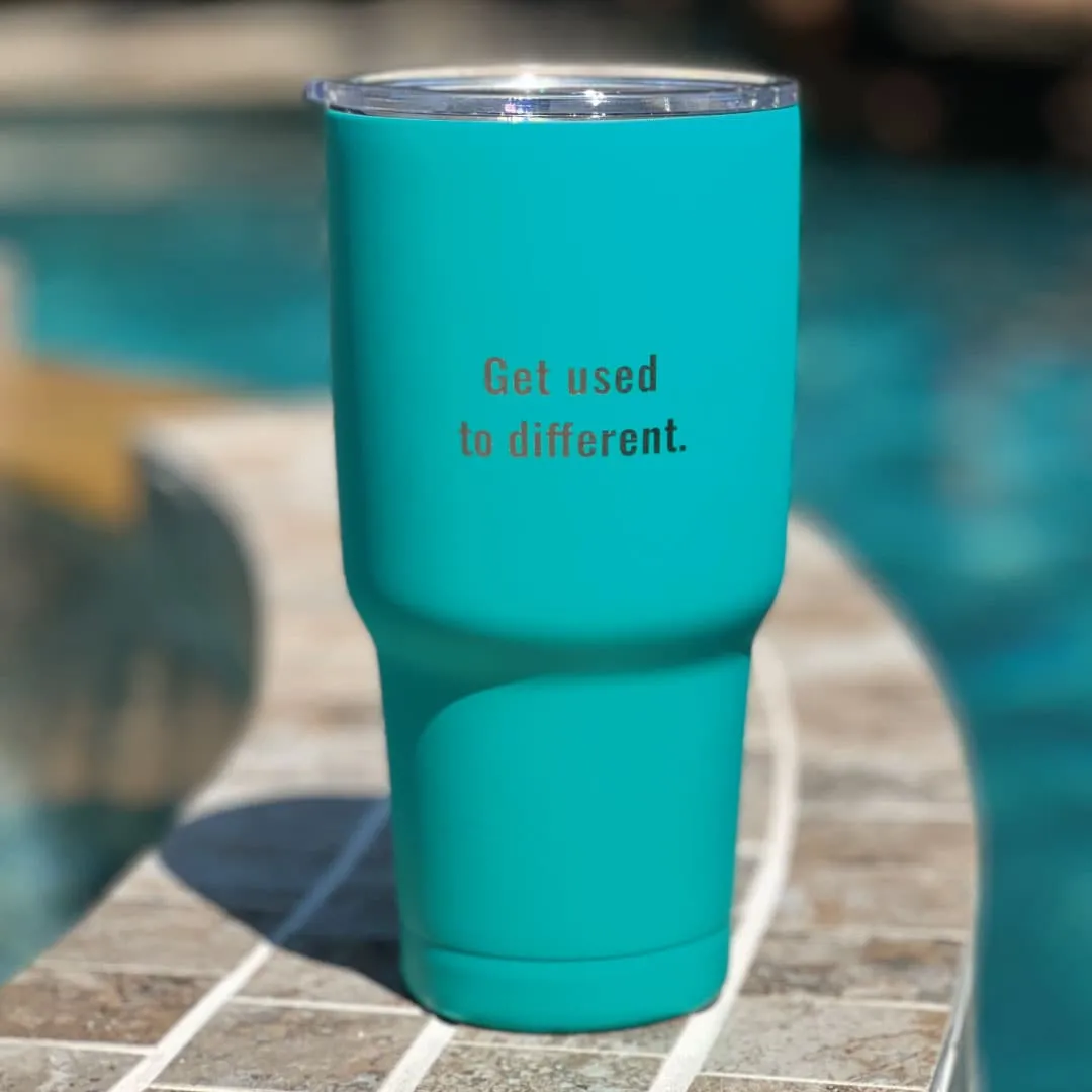 Get Used to Different Stainless Steel Teal Tumbler 3-Piece Bundle