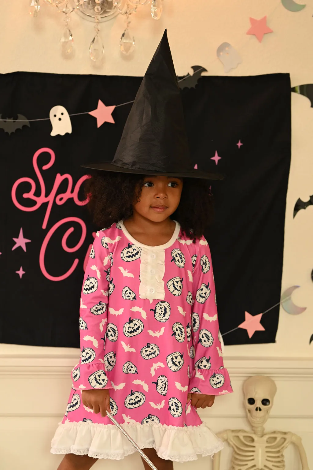 Gown with Bloomers - Magenta Halloween