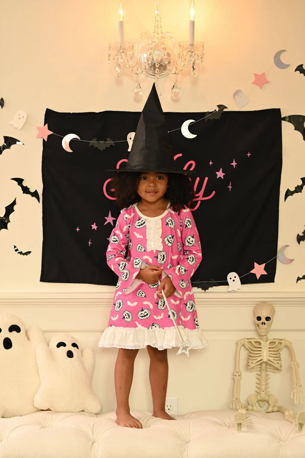 Gown with Bloomers - Magenta Halloween