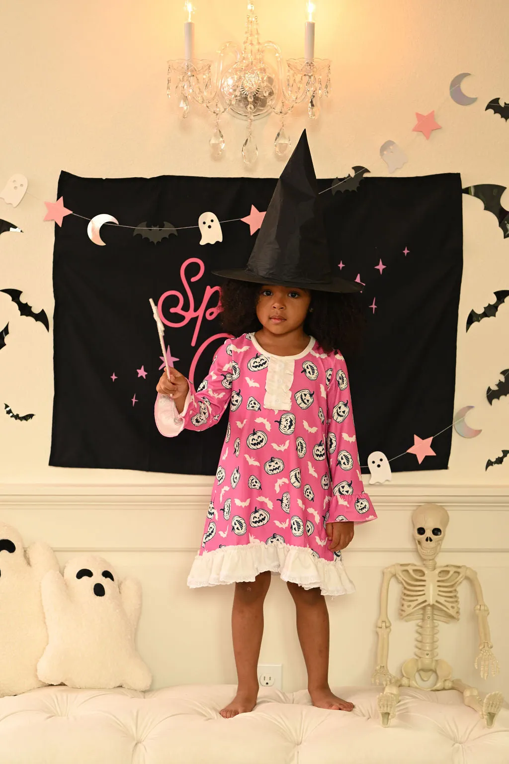 Gown with Bloomers - Magenta Halloween