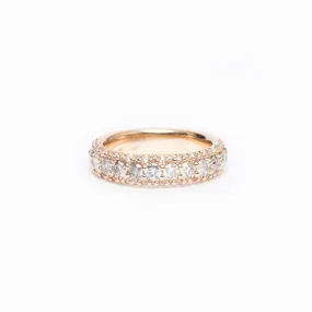 Grey Diamond Celestine Half Eternity Pavé Band