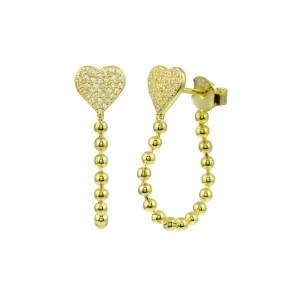 Heart Toilet Chain Earrings