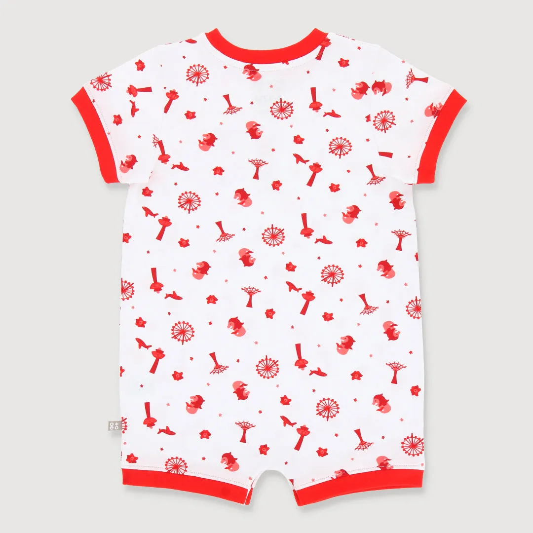 Heritage Singapore Icons Baby Mandarin Collar Playsuit Romper