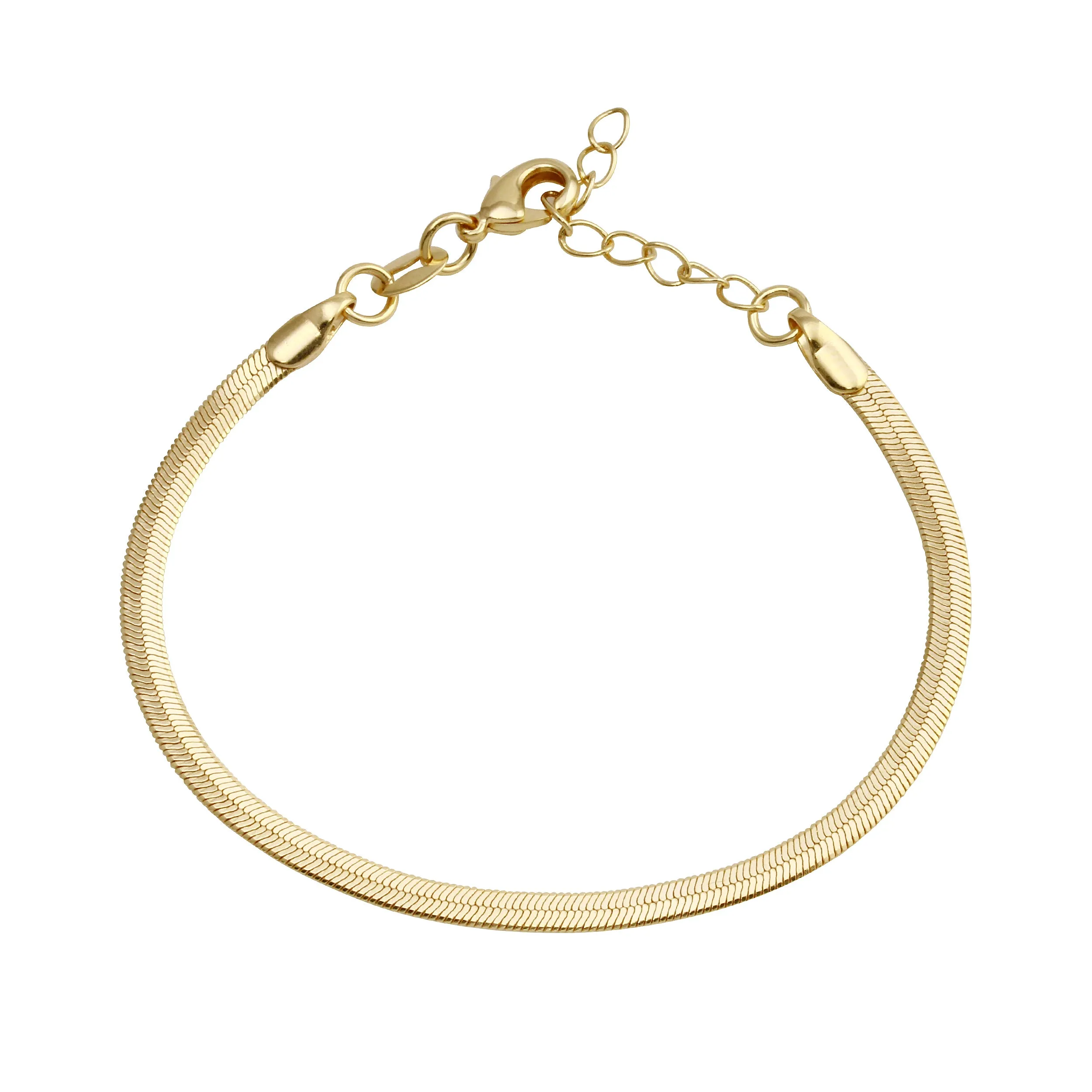 Herringbone Gold-filled Chain Bracelet