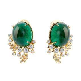 Jardin Rare Emerald Vine Earrings