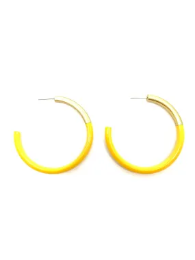 Lg LIZ Hoops in Yellow