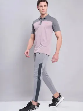 Men Colorblock Slim Fit Trackpants with TECHNO DRY