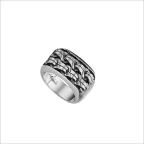 Men's Centauro Design Rectangular Sterling Silver Ring