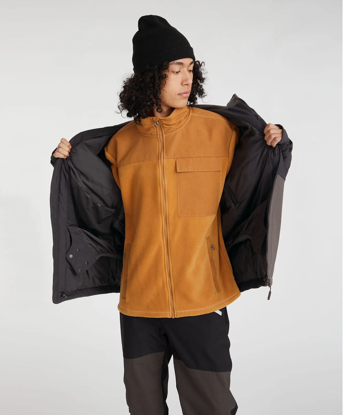 Men's Jacksaw Snow Jacket - Black Out Colour Block