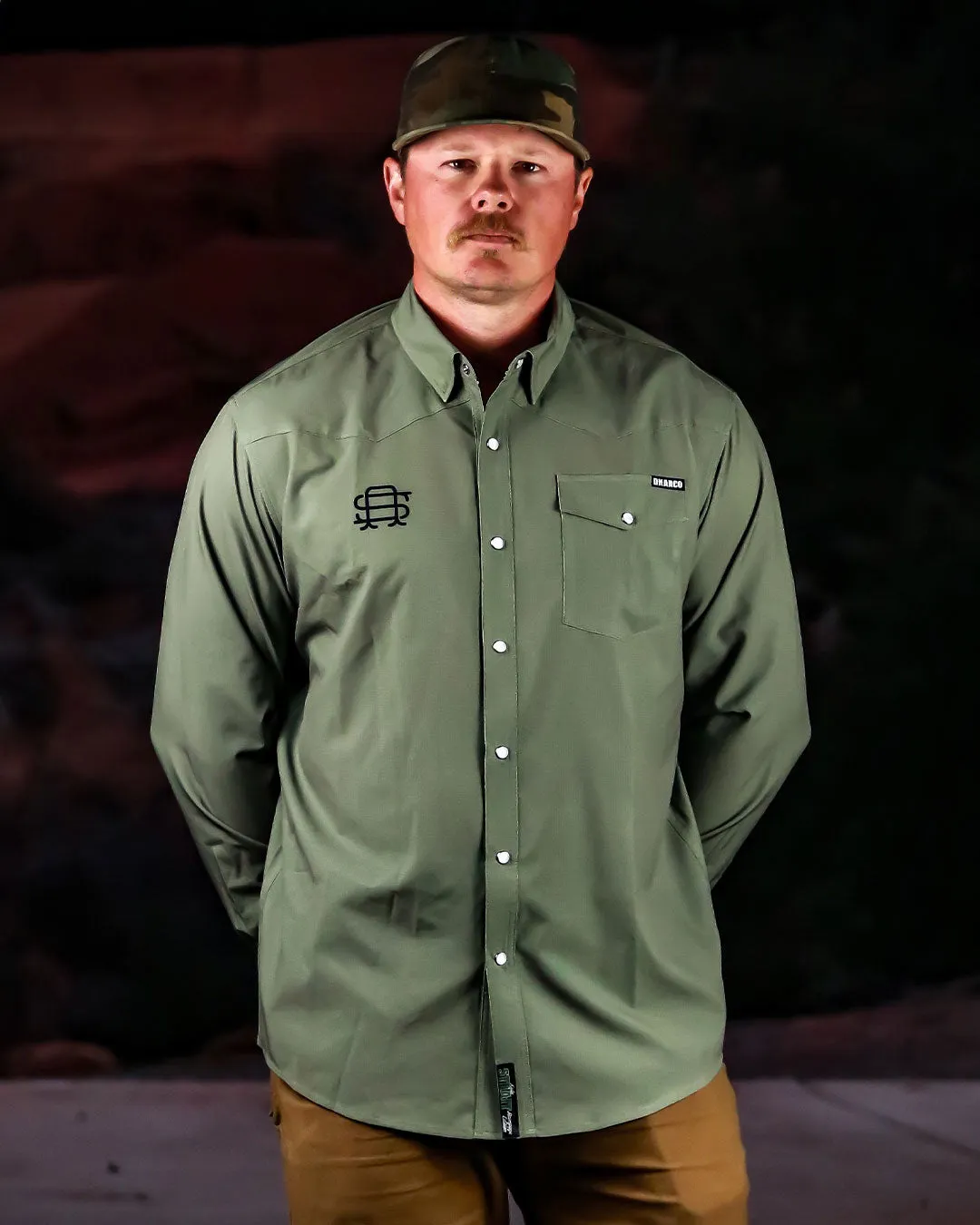 Mens Western Shirt | Kyle Strait Signature Edition Green