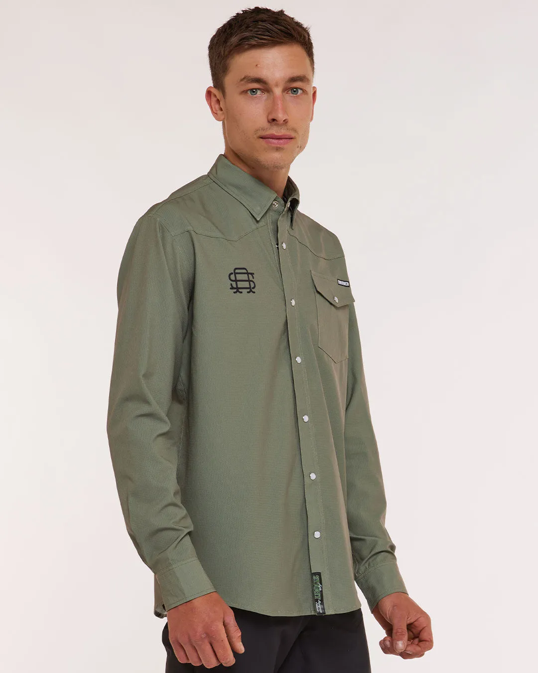 Mens Western Shirt | Kyle Strait Signature Edition Green